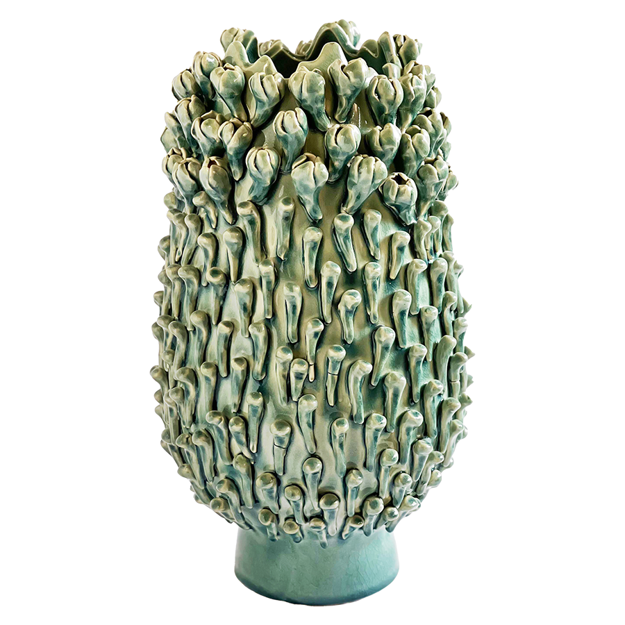 Green Petrol Ceramic Vase El Nido